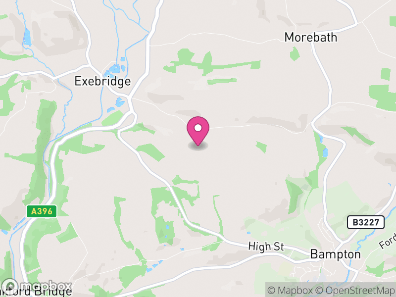 Map of Bampton, Mid Devon