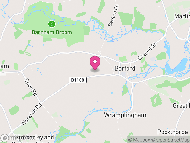 Map of Barford, South Norfolk
