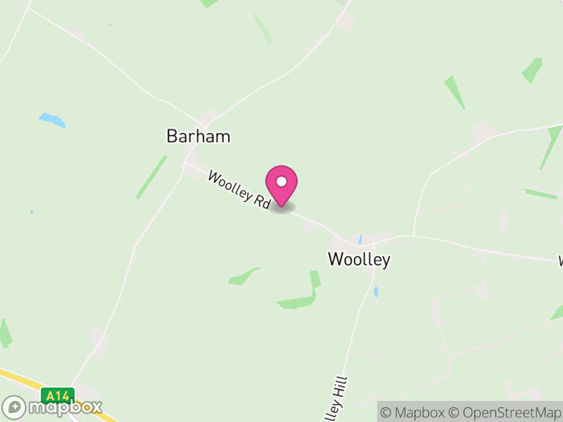 Map of Barham and Woolley, Huntingdonshire