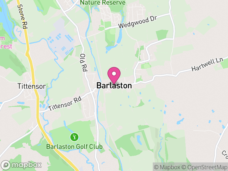 Map of Barlaston, Stafford