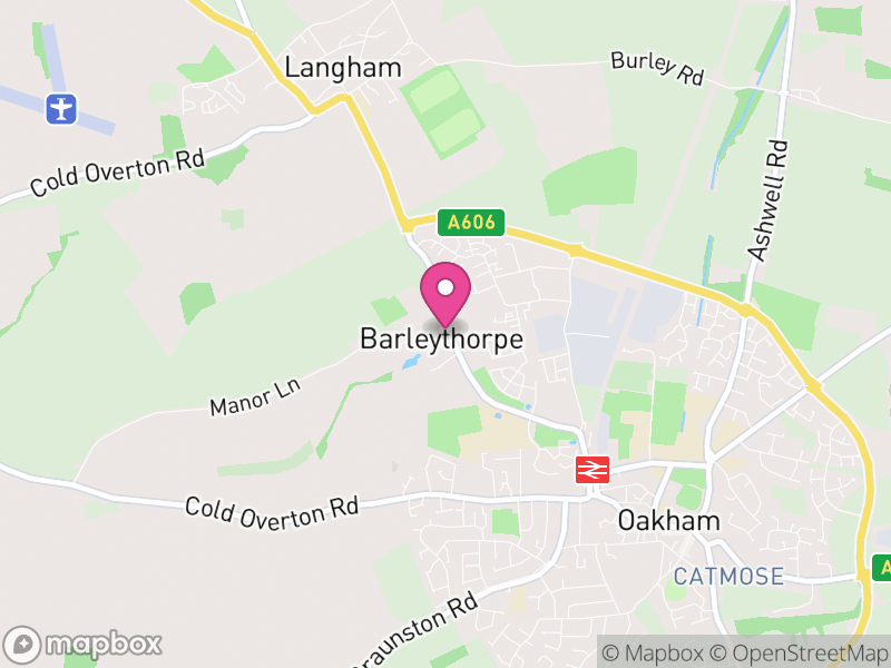 Map of Barleythorpe, Rutland