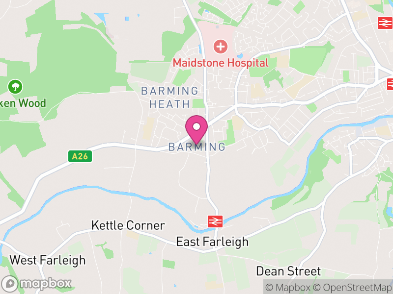 Map of Barming, Maidstone