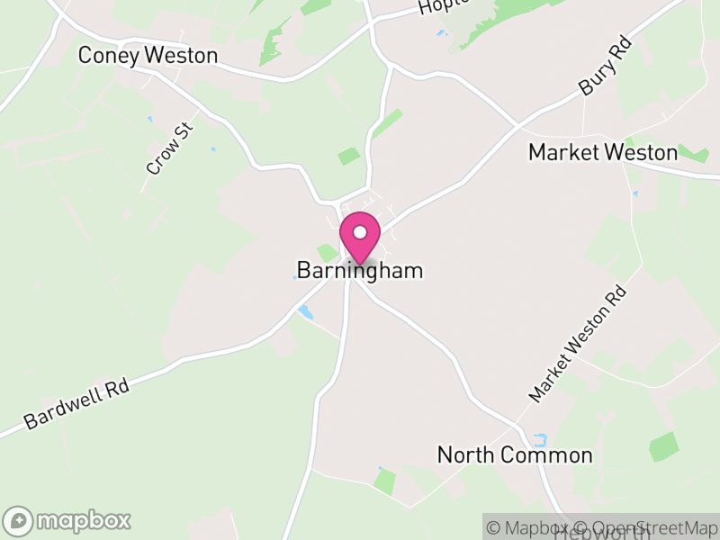 Map of Barningham, West Suffolk