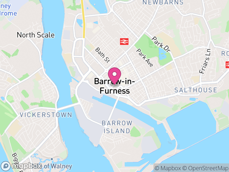 Map of Barrow, Westmorland and Furness