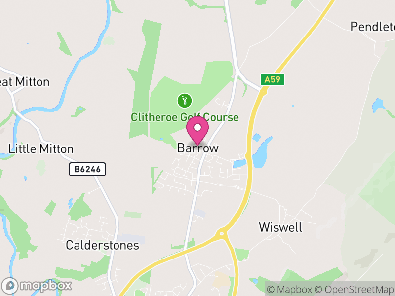 Map of Barrow, Ribble Valley
