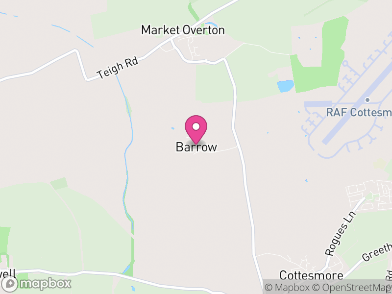 Map of Barrow, Rutland