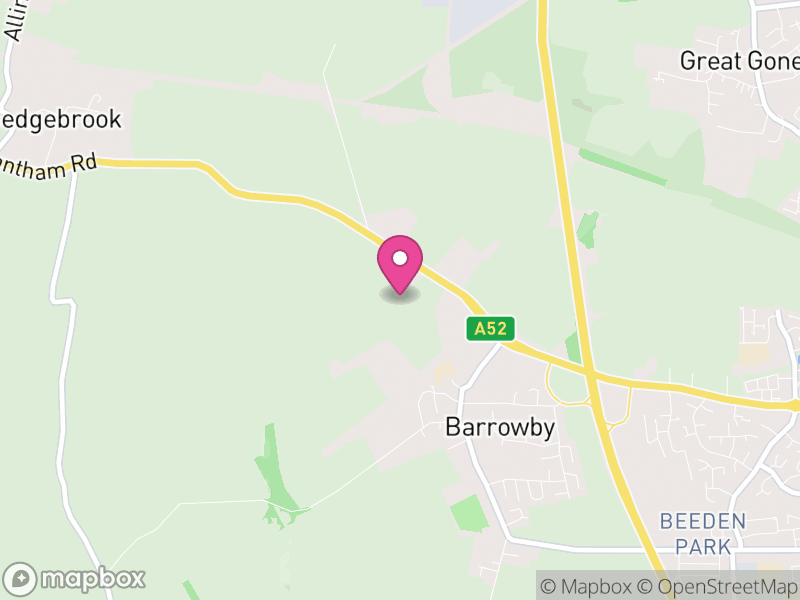 Map of Barrowby, South Kesteven