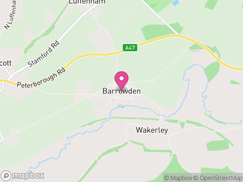 Map of Barrowden, Rutland