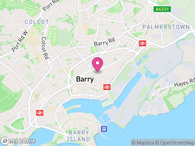 Map of Barry, Vale of Glamorgan
