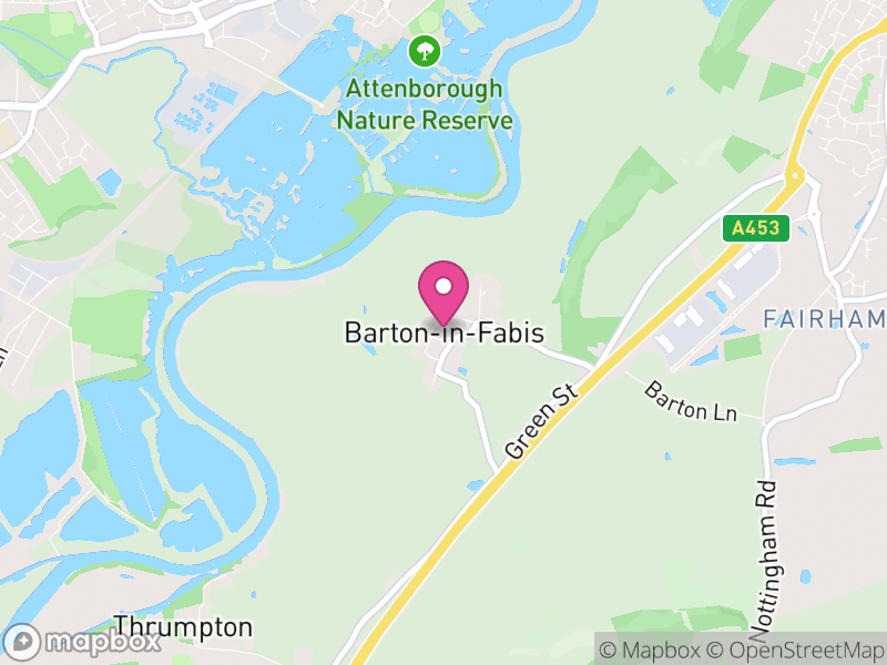 Map of Barton in Fabis, Rushcliffe