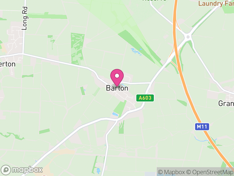 Map of Barton, South Cambridgeshire