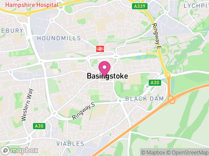 Map of Basingstoke