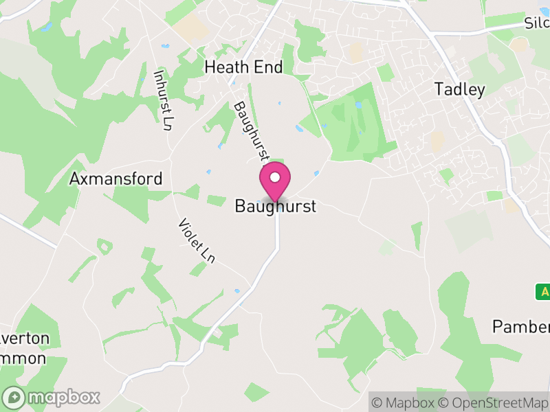 Map of Baughurst, Basingstoke and Deane