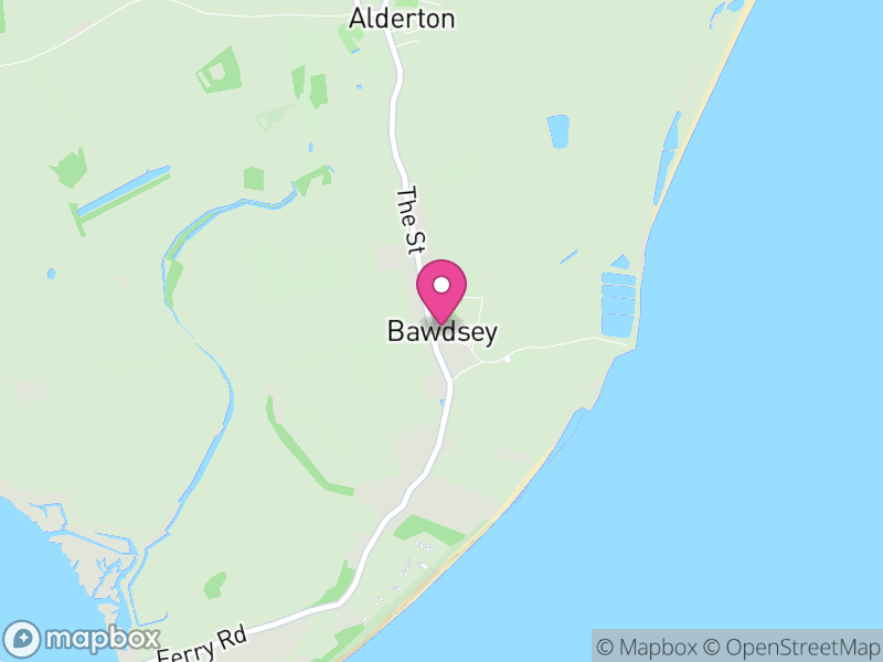 Map of Bawdsey, East Suffolk