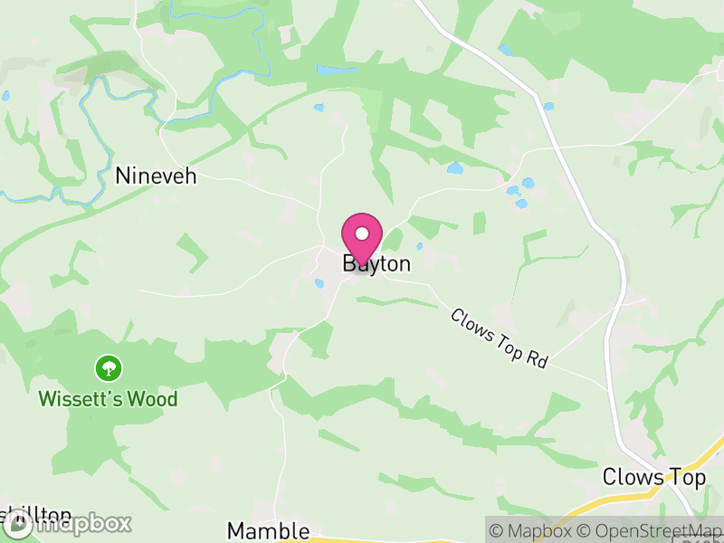Map of Bayton, Malvern Hills