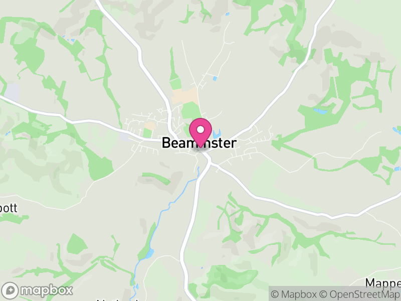Map of Beaminster, Dorset