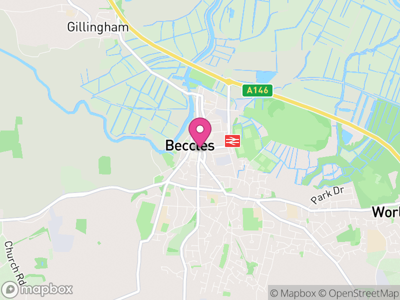 Map of Beccles, East Suffolk