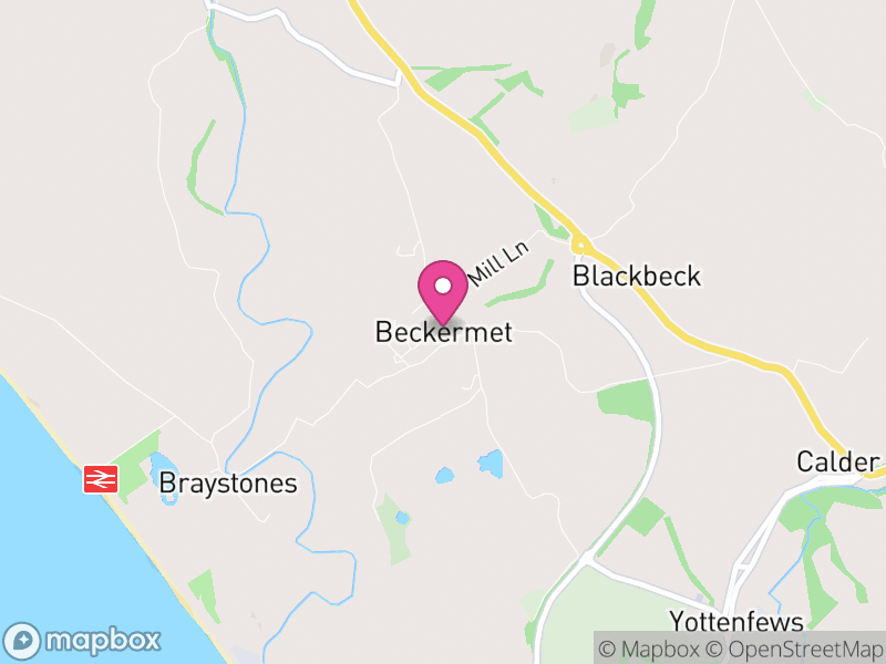 Map of Beckermet, Cumberland
