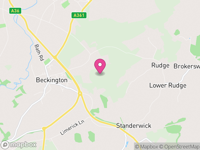 Map of Beckington, Somerset