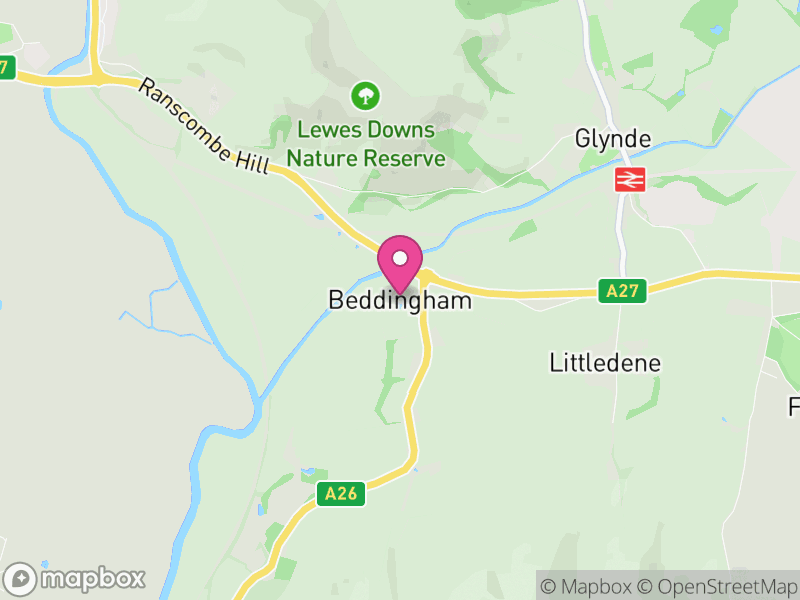 Map of Beddingham, Lewes