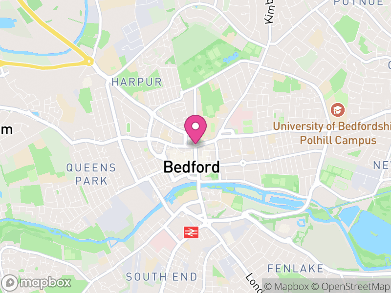 Map of Bedford, England