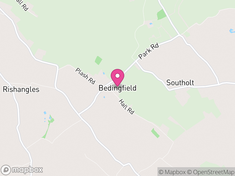 Map of Bedingfield, Mid Suffolk