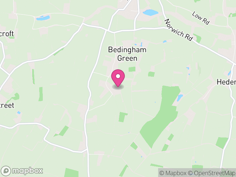 Map of Bedingham, South Norfolk