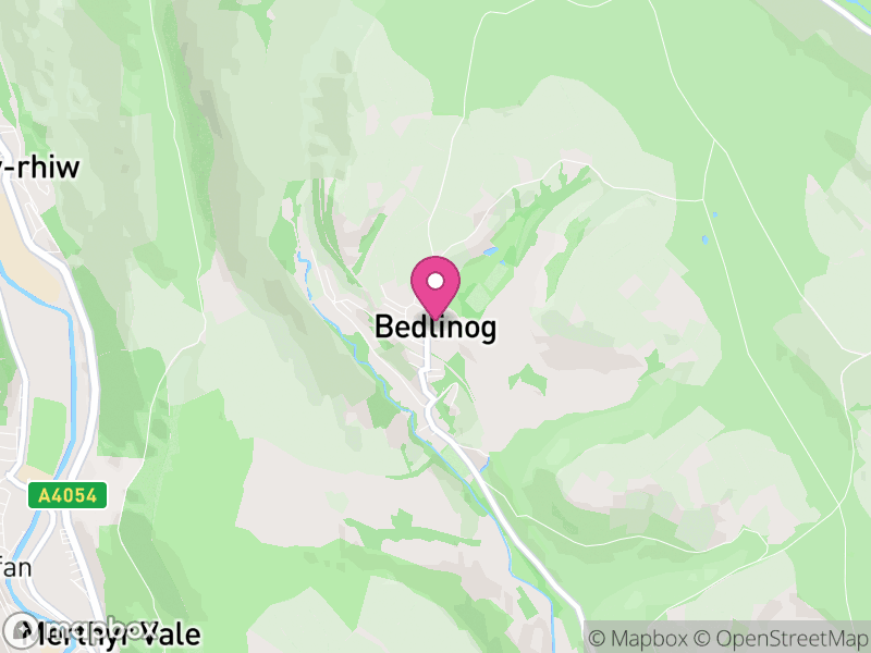 Map of Bedlinog, Merthyr Tydfil