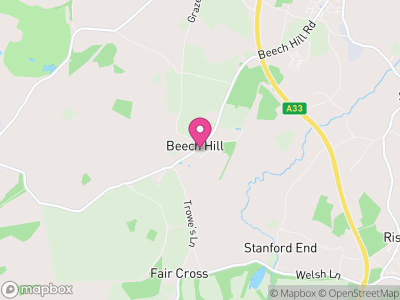 Map of Beech Hill, West Berkshire