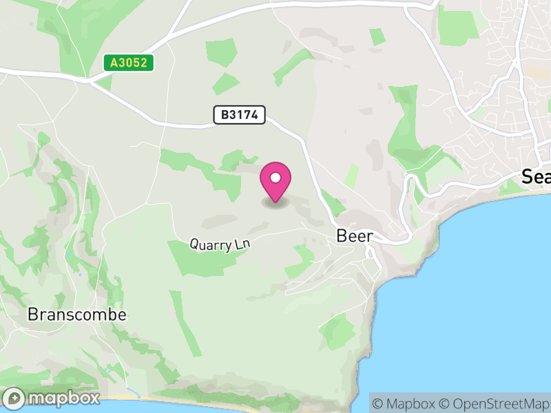 Map of Beer, East Devon