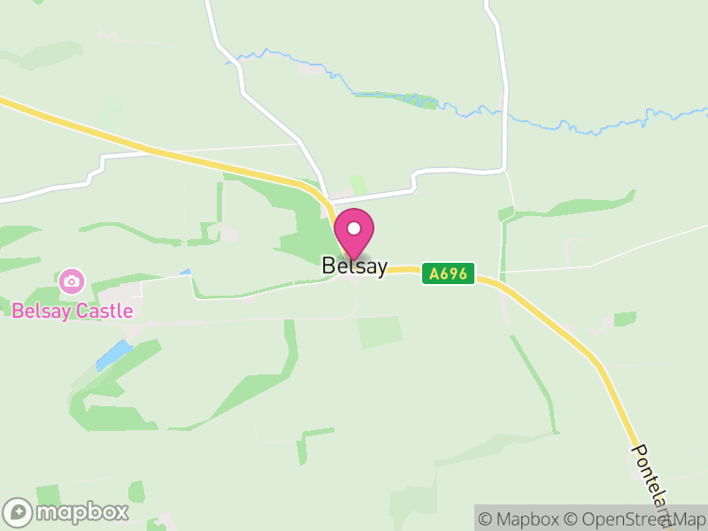 Map of Belsay, Northumberland