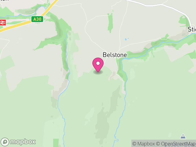Map of Belstone, West Devon
