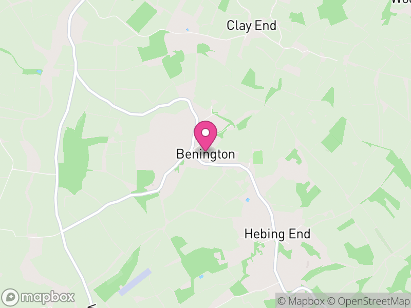 Map of Benington, East Hertfordshire