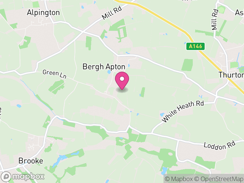 Map of Bergh Apton, South Norfolk