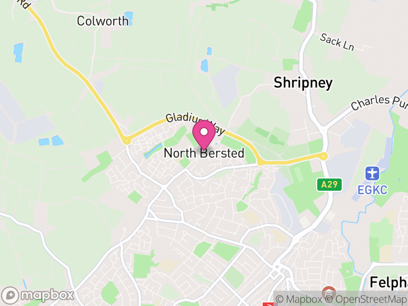 Map of Bersted, Arun