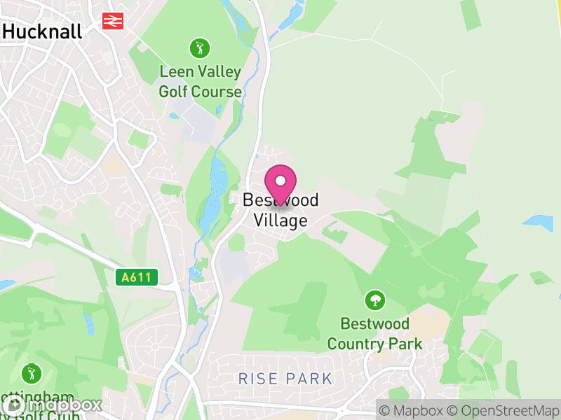 Map of Bestwood Village, Gedling