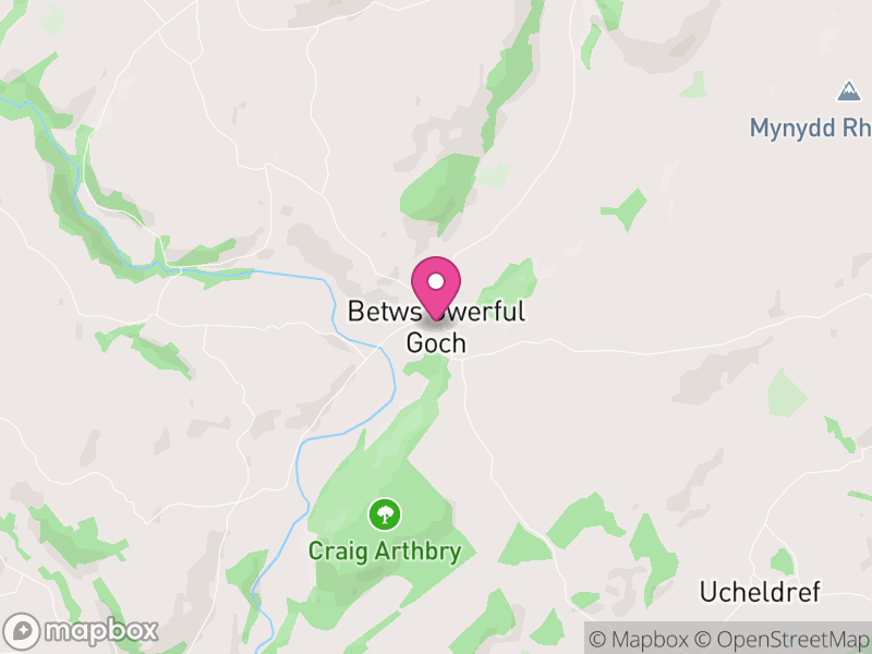 Map of Betws Gwerfil Goch, Denbighshire