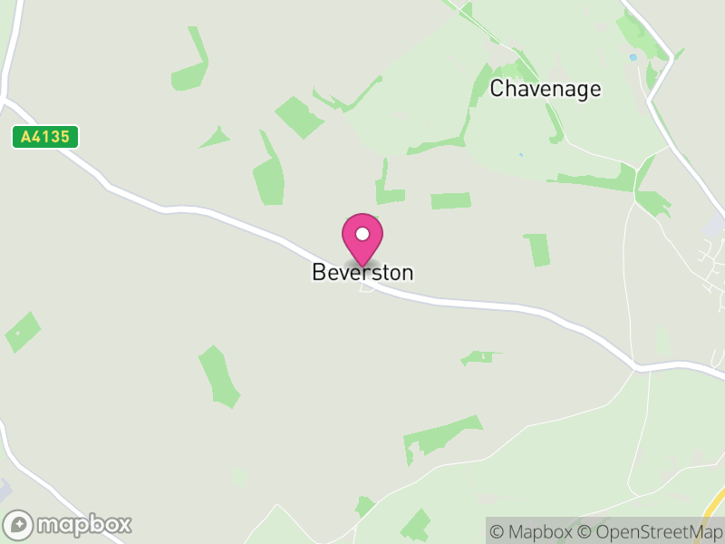 Map of Beverston, Cotswold
