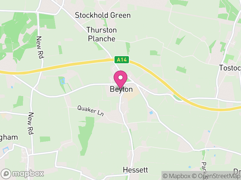 Map of Beyton, Mid Suffolk
