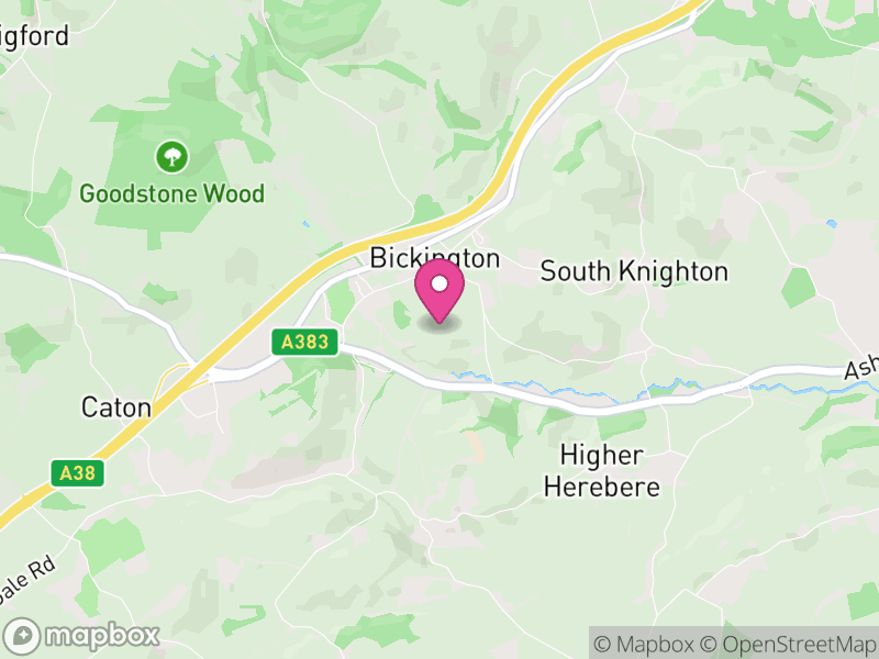 Map of Bickington, Teignbridge