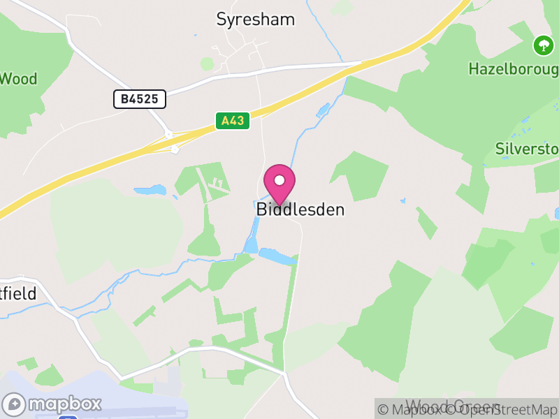 Map of Biddlesden, Buckinghamshire