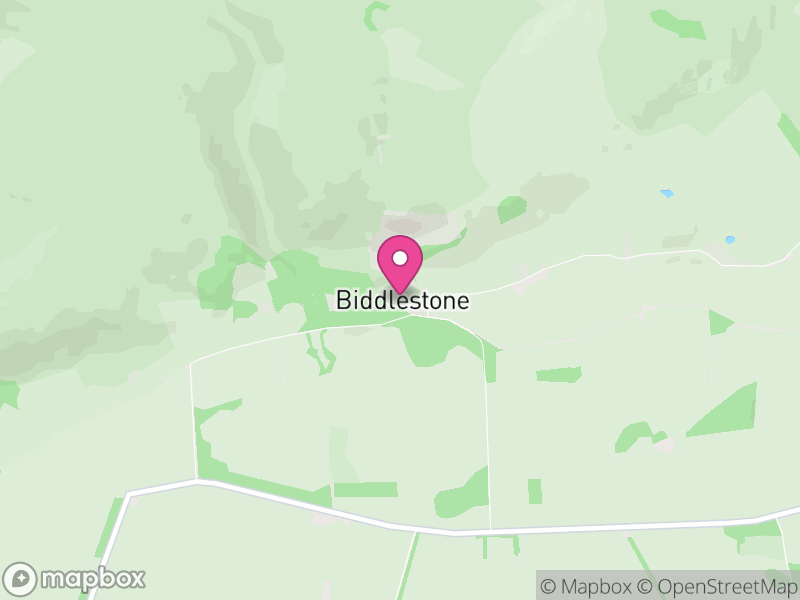 Map of Biddlestone, Northumberland