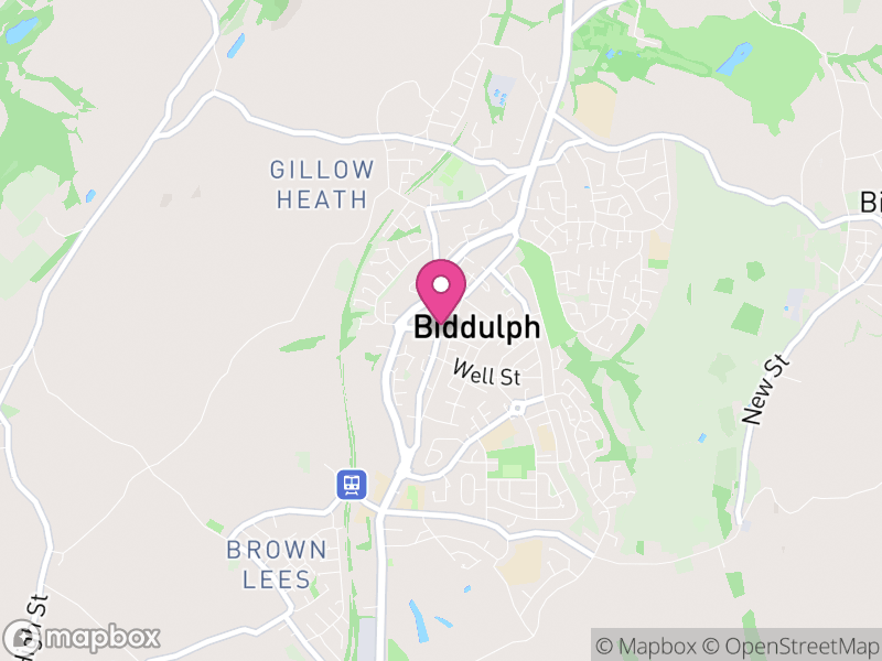 Map of Biddulph, Staffordshire Moorlands