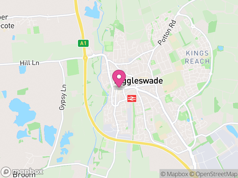 Map of Biggleswade, Central Bedfordshire