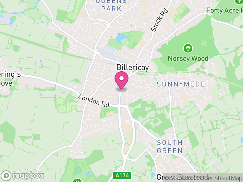 Map of Billericay, Basildon