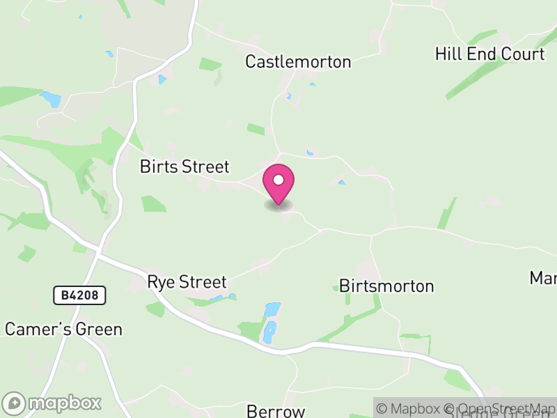 Map of Birtsmorton, Malvern Hills