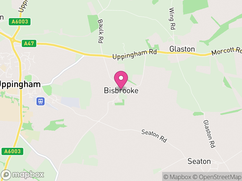 Map of Bisbrooke, Rutland
