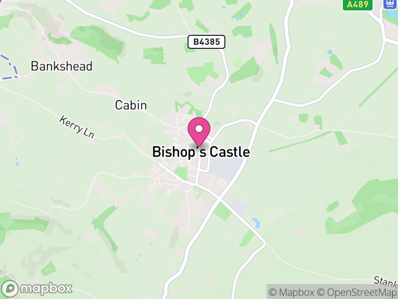 Map of Bishop's Castle, England