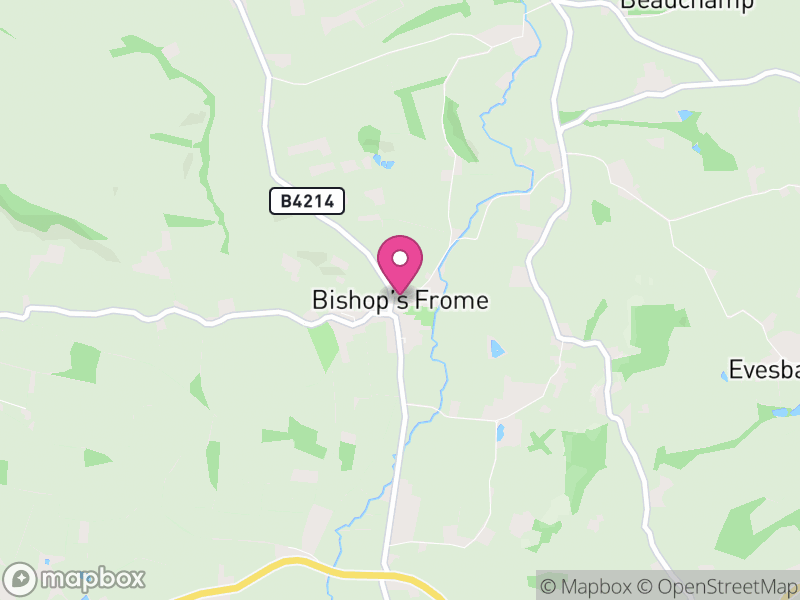 Map of Bishop's Frome, Herefordshire