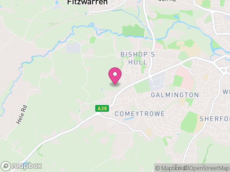 Map of Bishop's Hull, Somerset